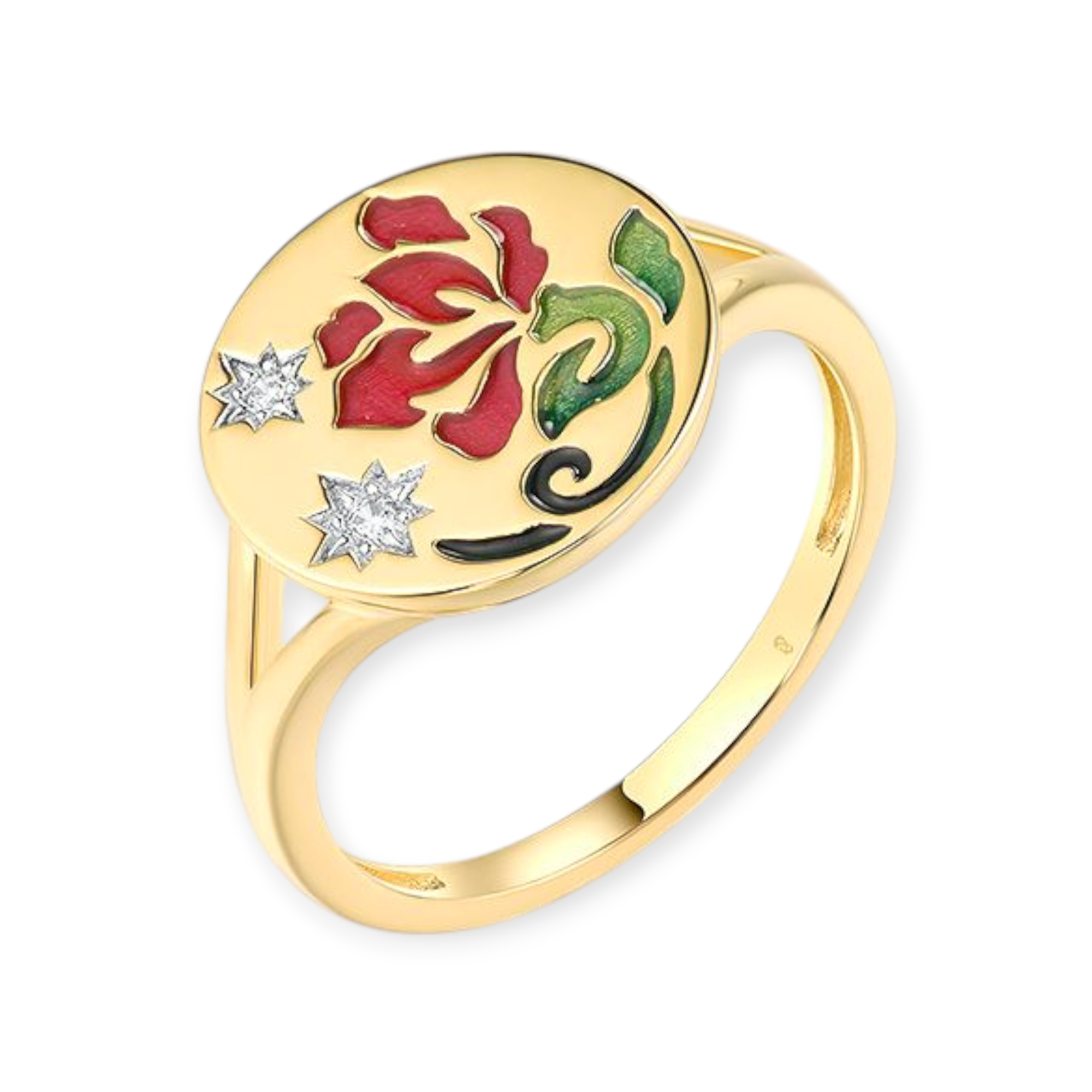 Ring 925 Silber vergoldet Gr. 52