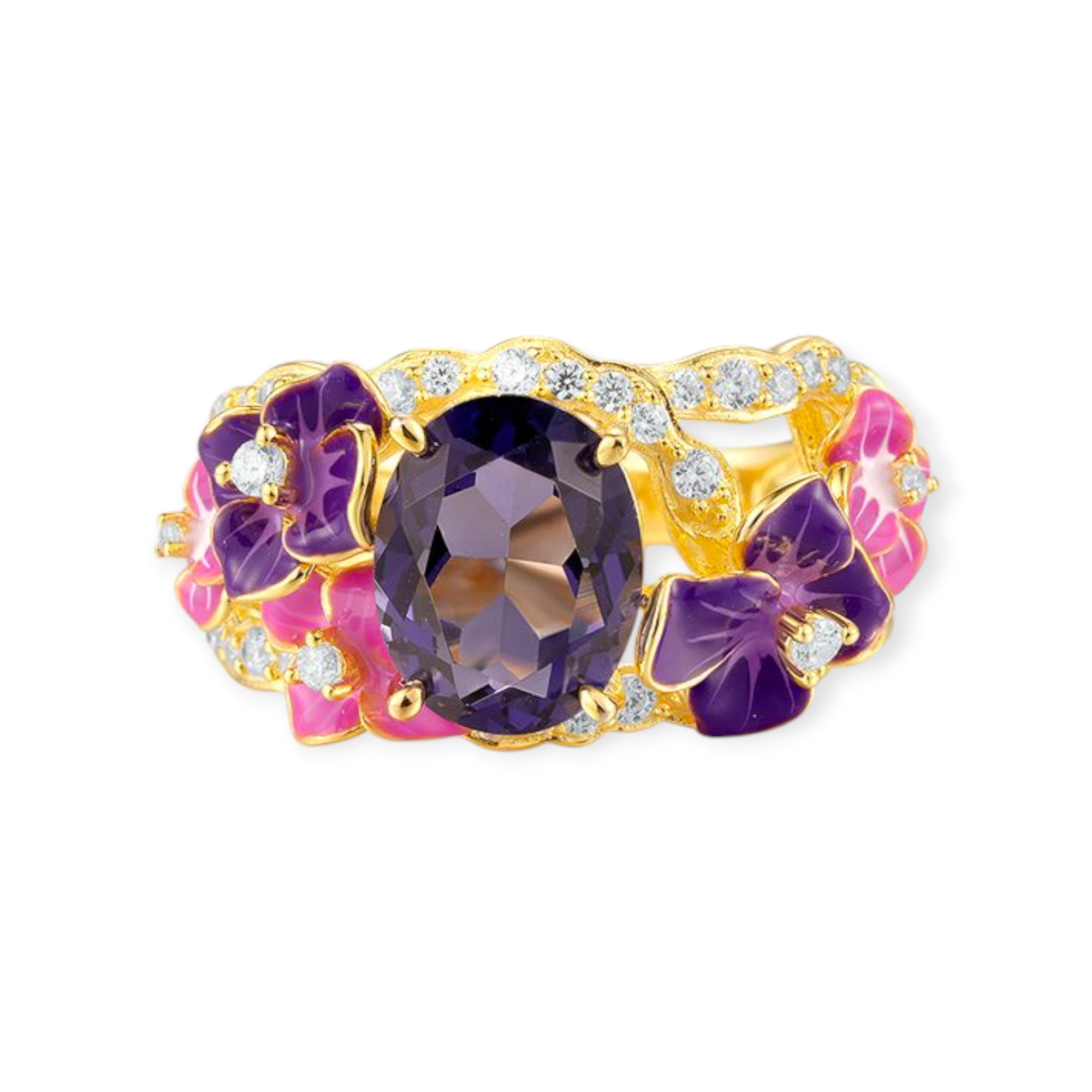 Ring 925 Silber vergoldet Gr. 55