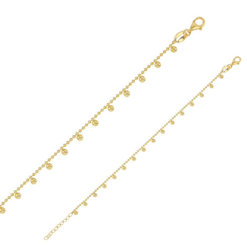 Armband Kügelchen 925 Silber vergoldet