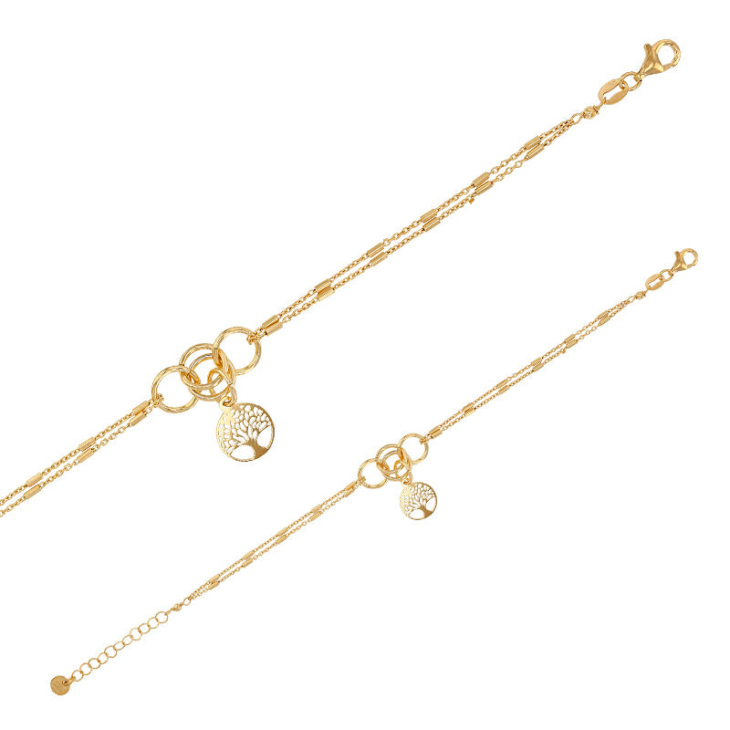Armband Lebensbaum 925 Silber vergoldet