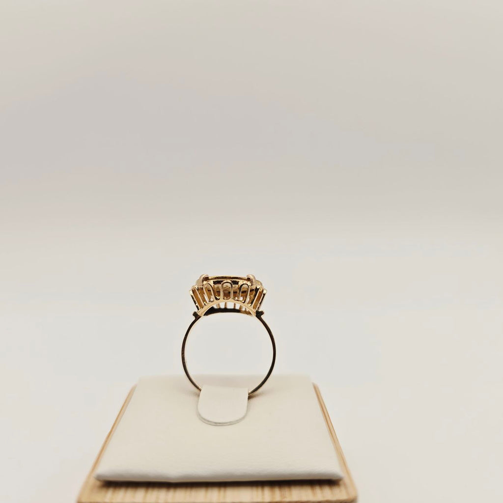 Gold Ring 585 Gold 14KT mit 2 Pesos 900 Gold Mexico Gr 51