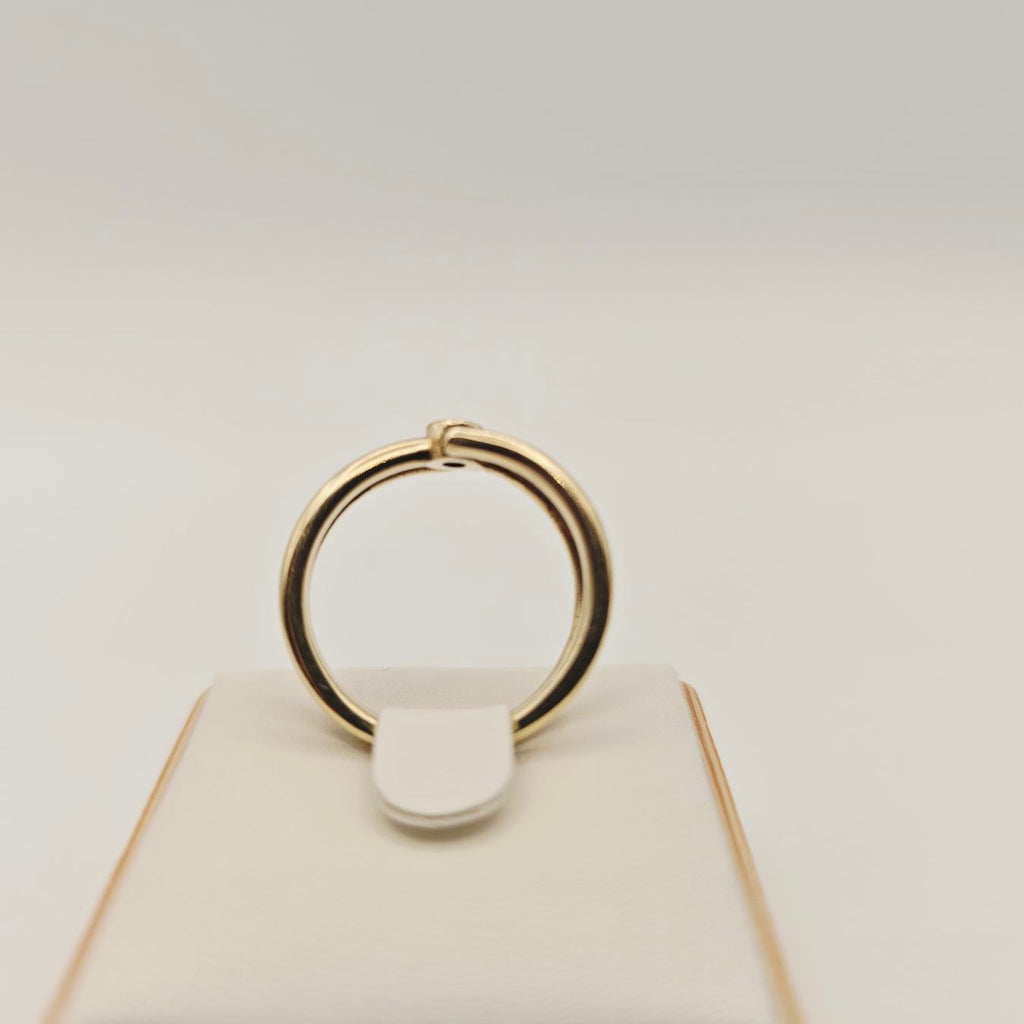 Gold Ring Brillant 14KT 585 Gold 0.05 ct Gr 55