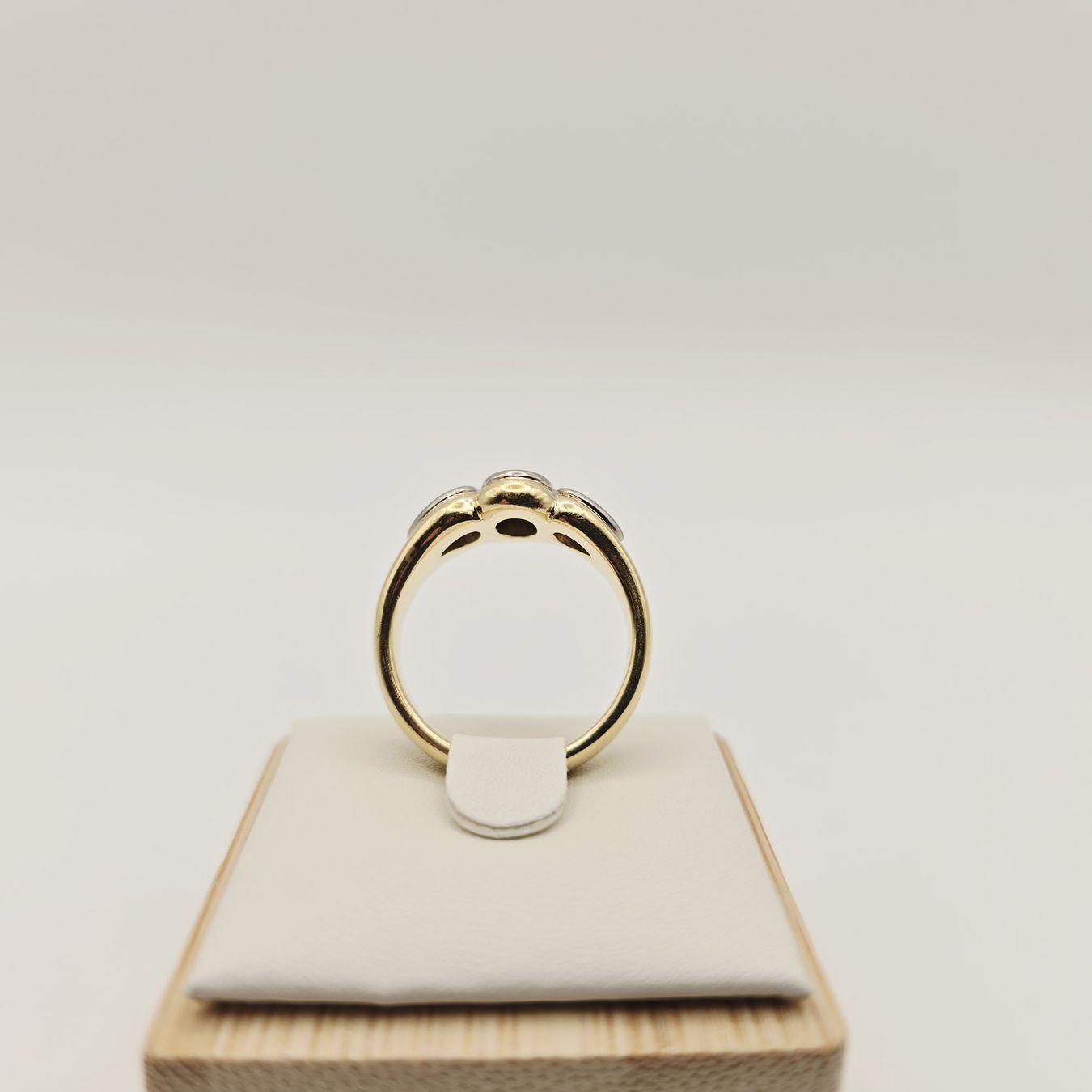 Gold Ring Saphire Brillanten 18KT 750 Gold Gr 55