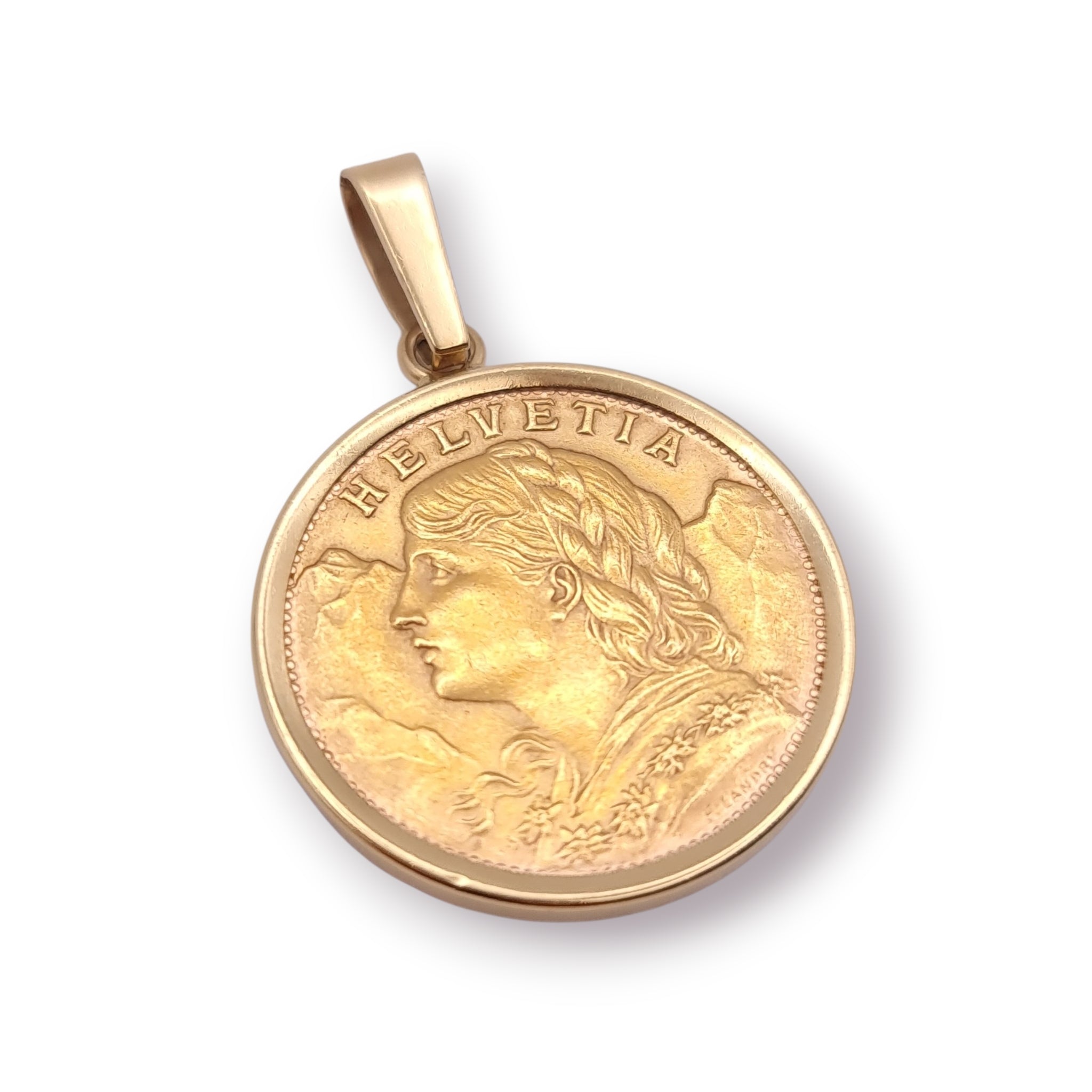 Anhänger 20 Vreneli 900er 750 18 KT Gold
