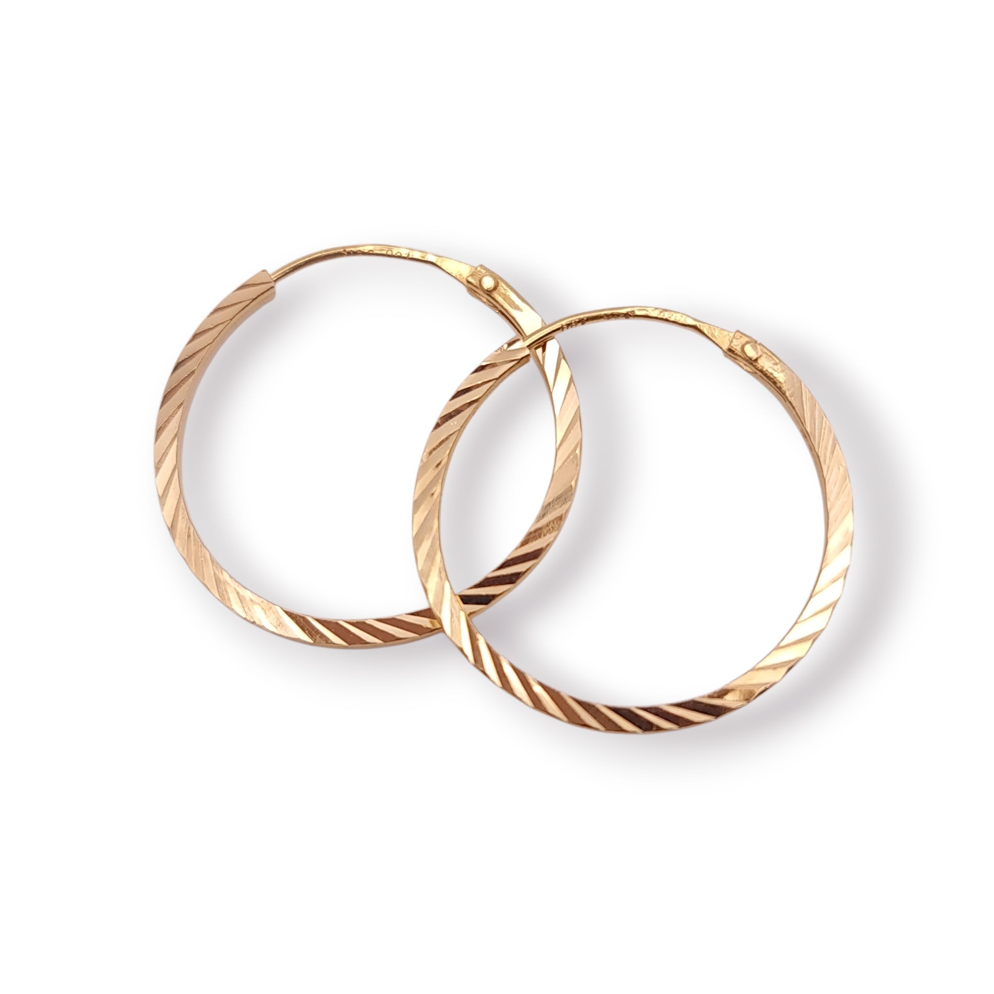 Ohrringe Creolen diamantiert 750 18 KT Gold