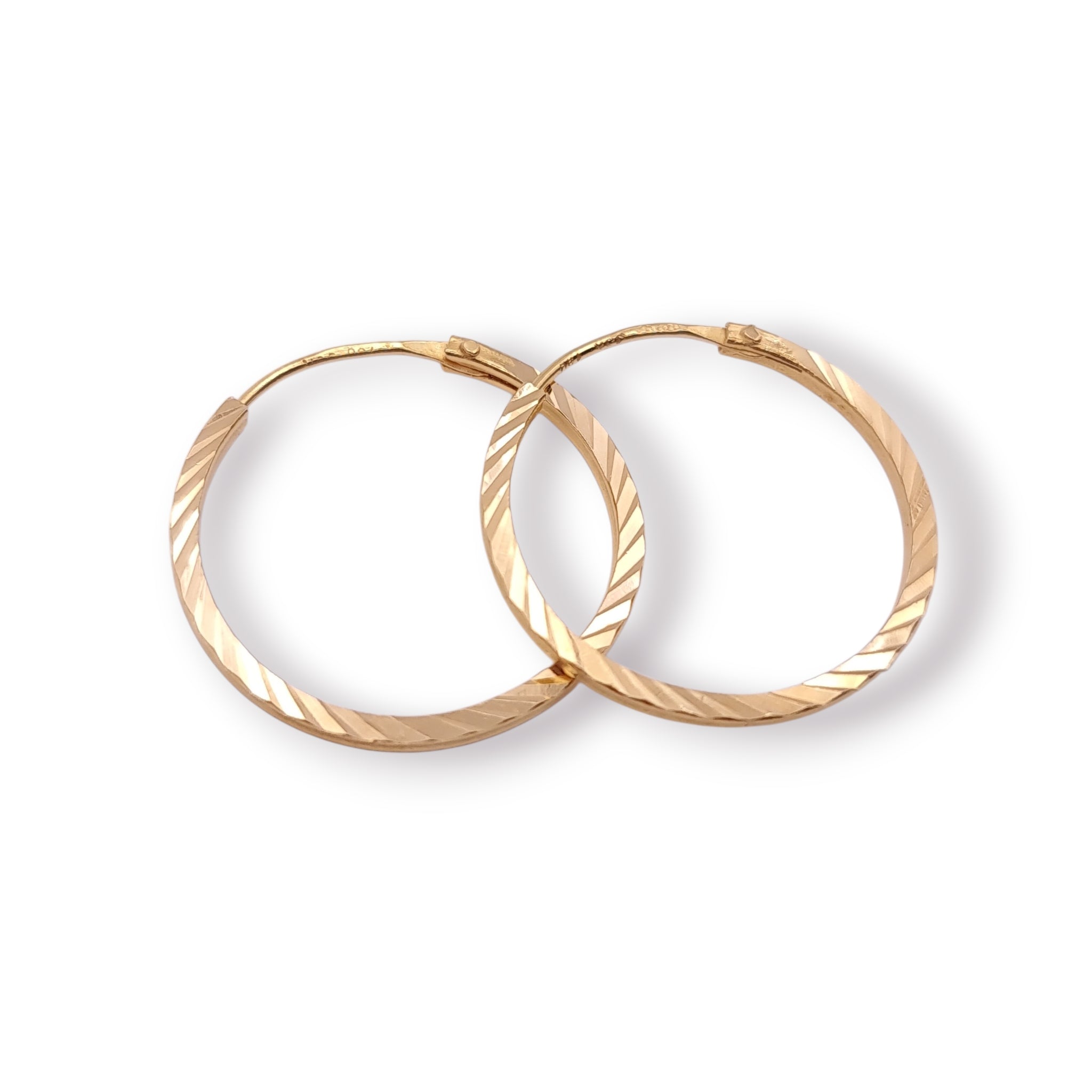 Ohrringe Creolen diamantiert 750 18 KT Gold