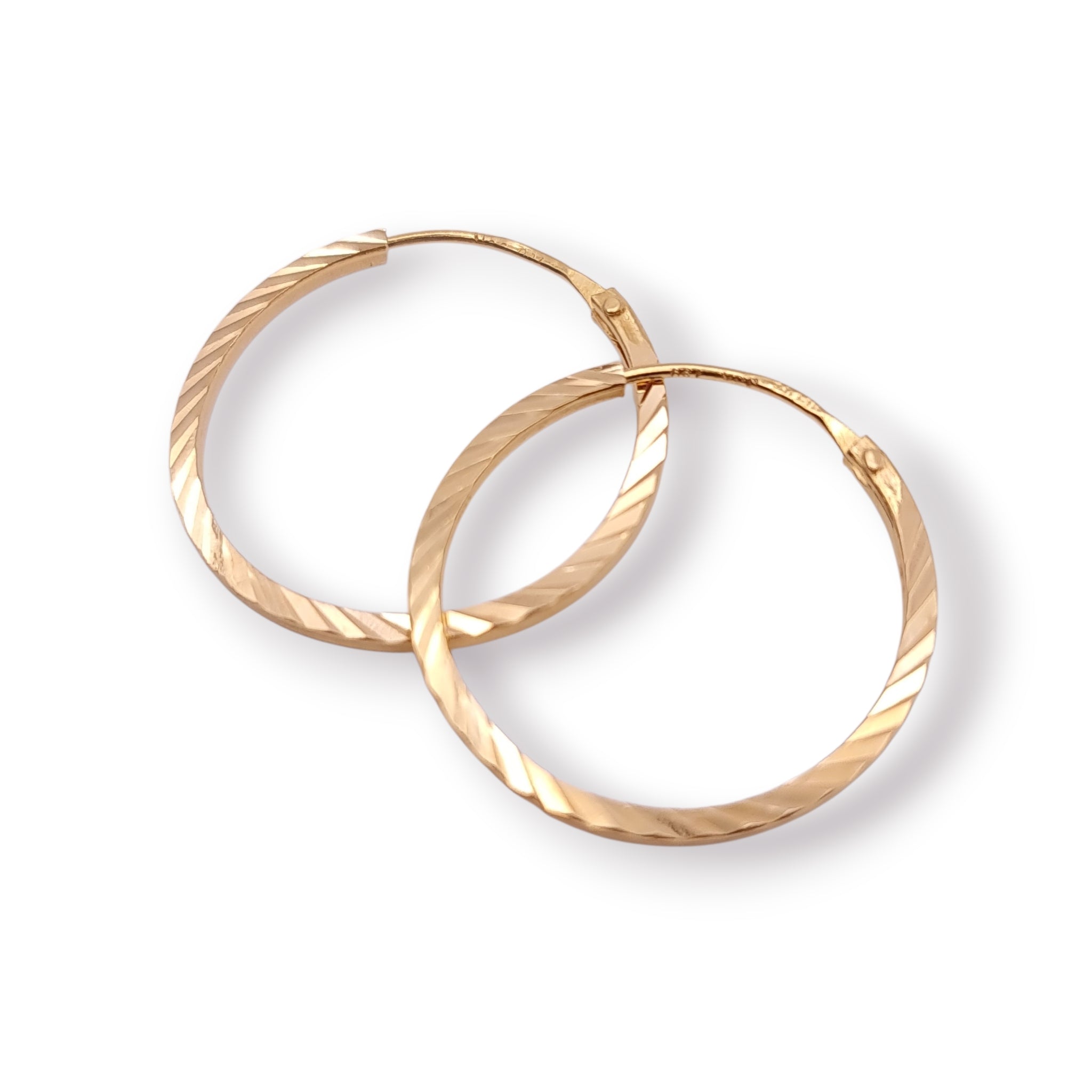 Ohrringe Creolen diamantiert 750 18 KT Gold