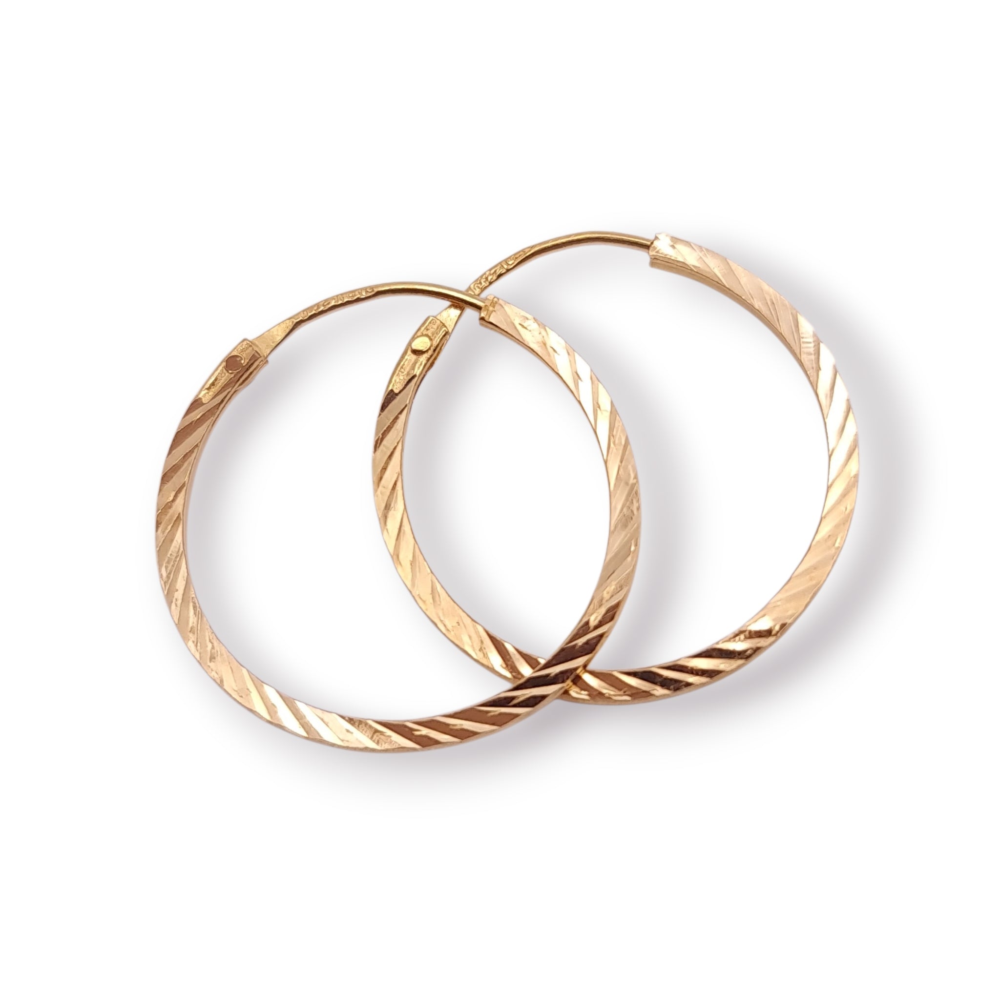 Ohrringe Creolen diamantiert 750 18 KT Gold